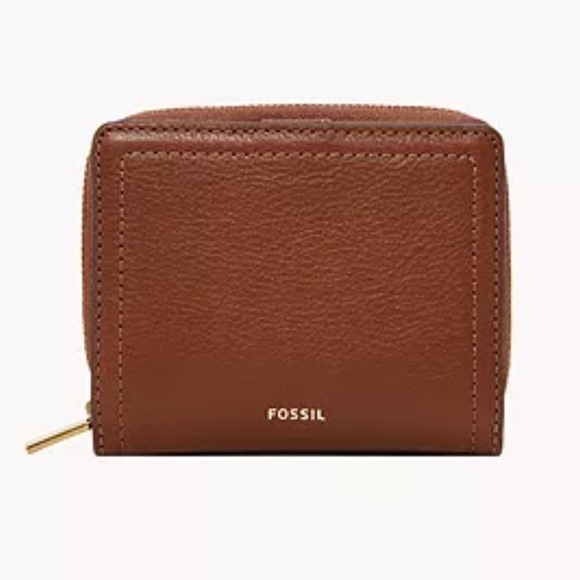Women's Brown Logan Leather RFID Blocking Mini Multifunction Bifold Wallet - Picture 1 of 5